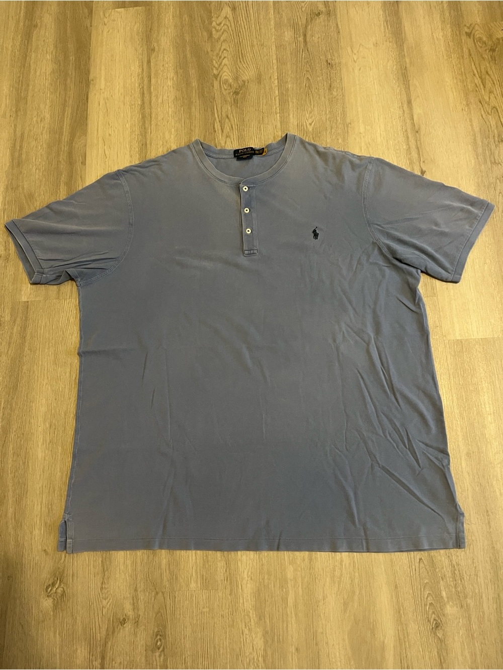 Polo by Ralph Lauren Men’s Short‑Sleeve Henley in Slate Blue